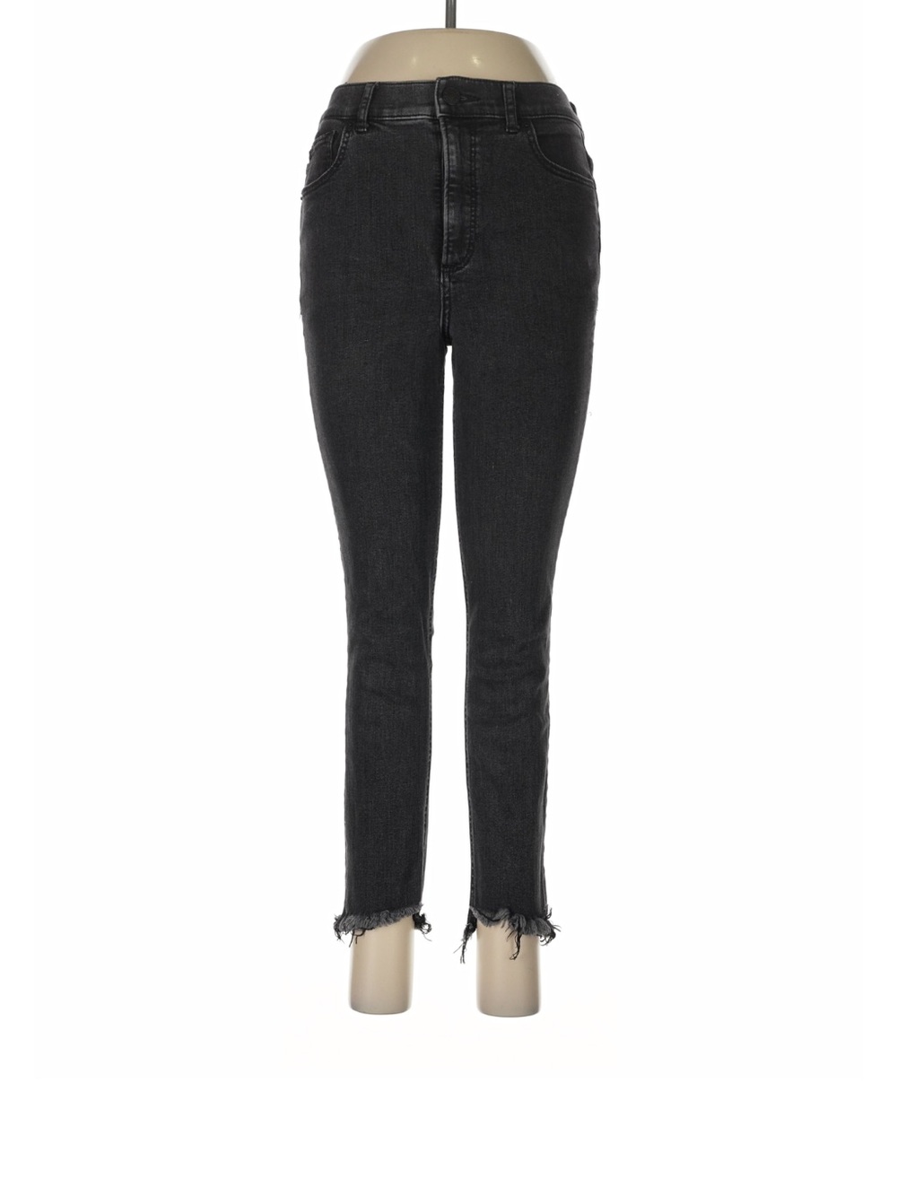 Express Black Women's Slim Straight Jeans - Classic Everyday Style high rise